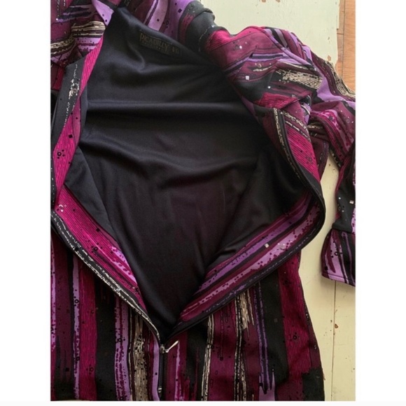 Picadilly : purple abstract print jacket - Picture 7 of 15